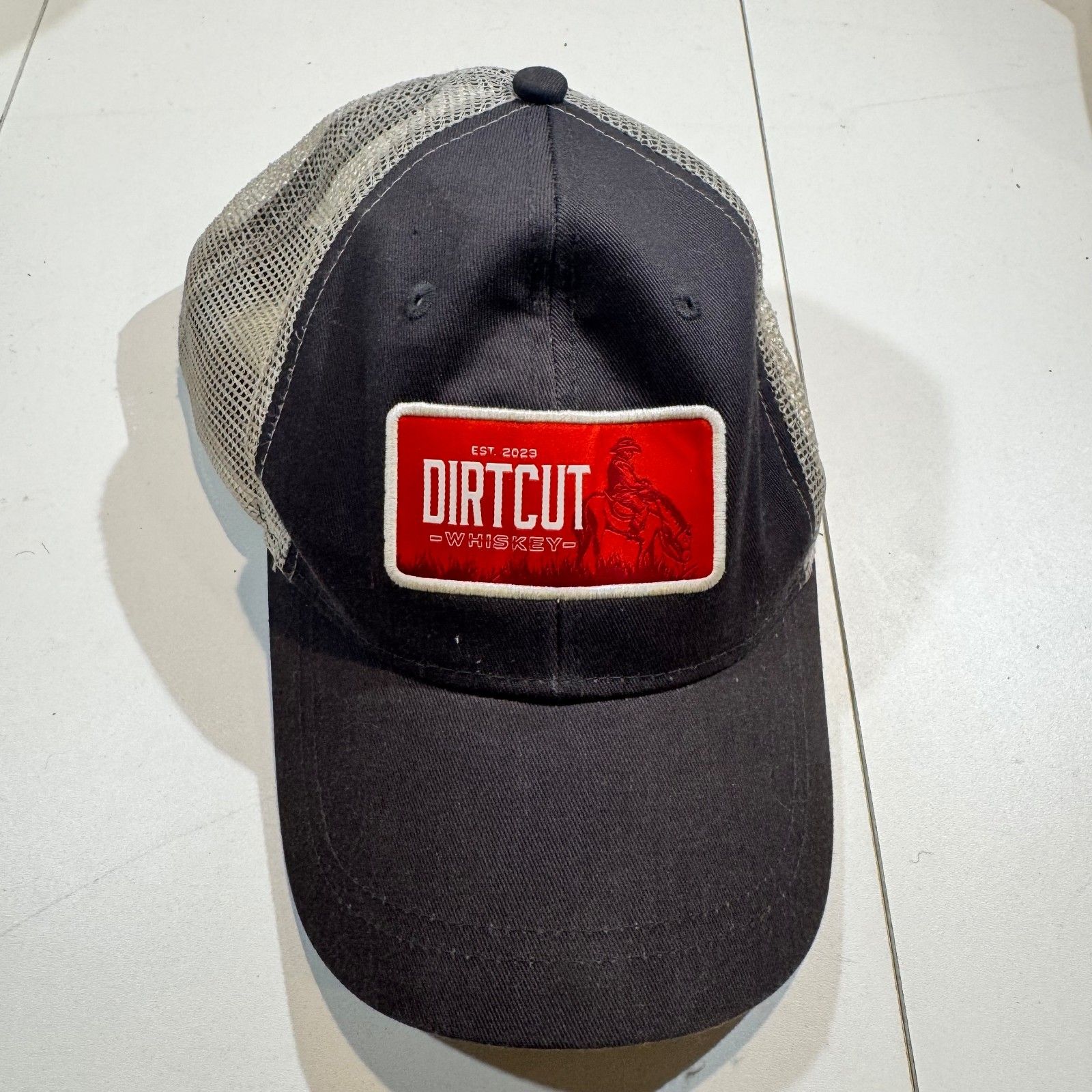 Dircut Whiskey Est 2023 Gray Mesh Back Baseball Hat Cap Snapback